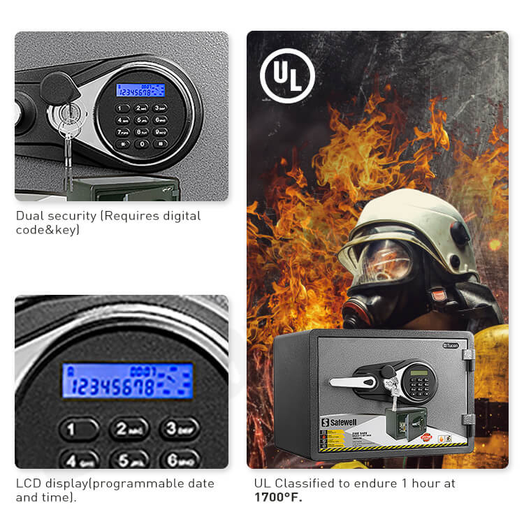 Tucen  FP0403E High Quality Safe Box Fireproof Booil Fire Resistent Safe For Home