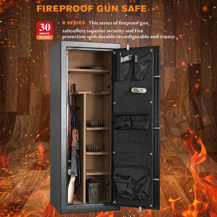 Tucen FA140YL Fireproof Cabinet Gun Safes for 12 Rifles