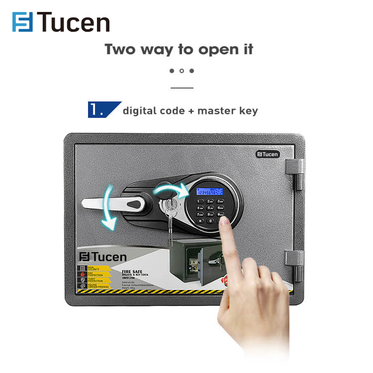 Tucen  FP0403E High Quality Safe Box Fireproof Booil Fire Resistent Safe For Home