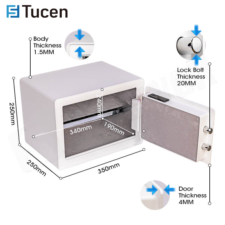 E6800E Series Tucen Manufacturer Steel Colorful Safe Box Electronic Digital Security Money Home Safe Safety Box