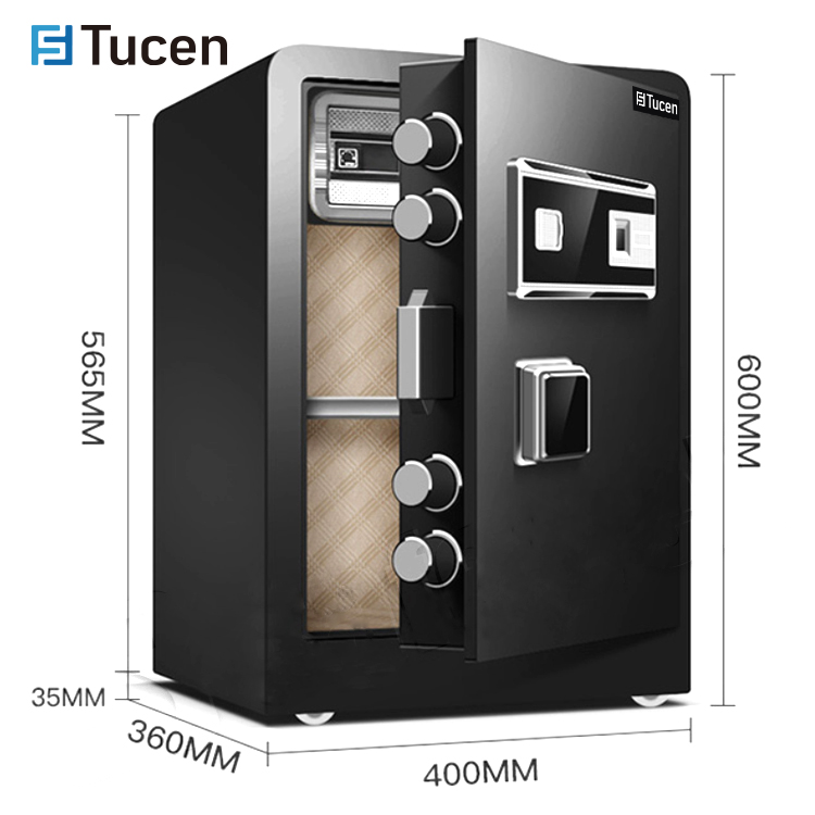 BS0500E TUCEN Fingerprint Security Fingerprint Electronic Digital Money Luxury Safes For Home