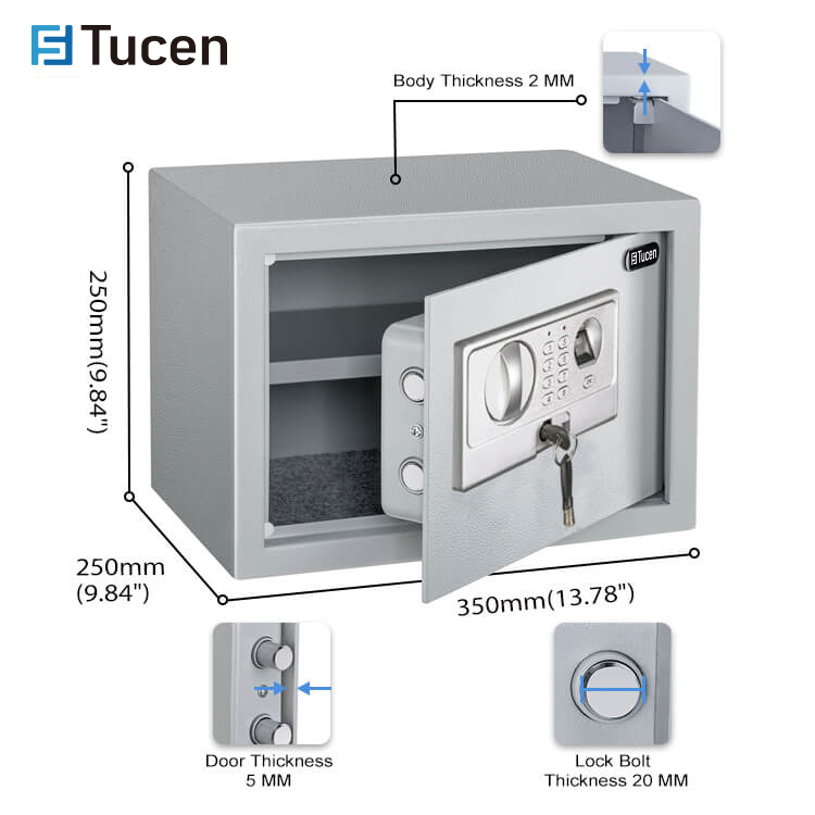 F0200S Series Tucen Manufacturer Safe Box Home Security Electronic Digital Biometric Fingerprint Safes