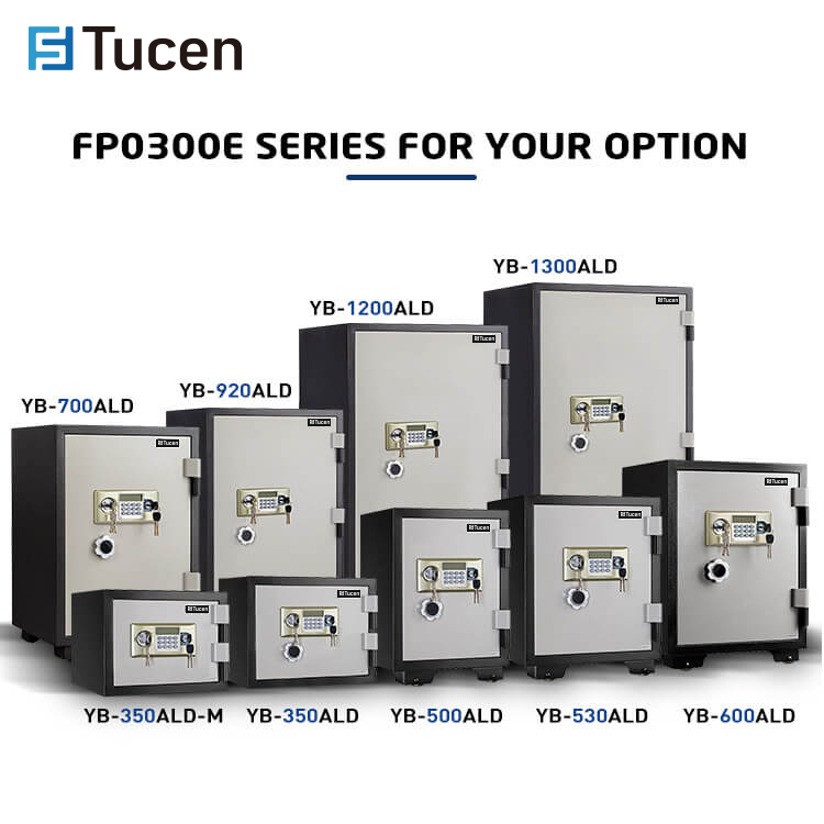 Tucen  FP0300M Series Safety Box Fireproof Cabinet Rated Electronic Resistent Fire Proof Booil Safe 60 Minutes Fire Protection
