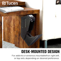 QV0101E SafeTucen Quick Access Handgun Biometric Fingerprint Under Desk Safe Box