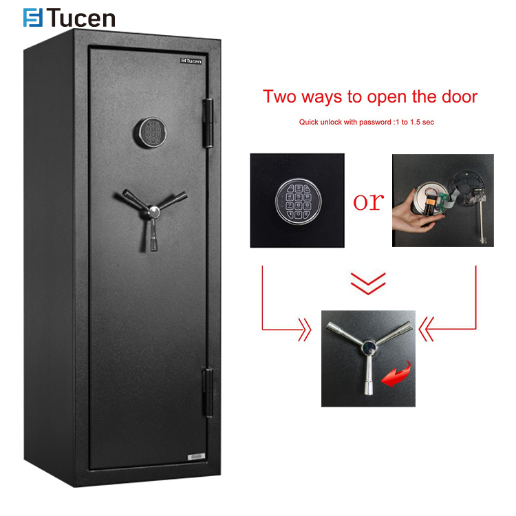 Tucen FA140YL Fireproof Cabinet Gun Safes for 12 Rifles