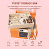 Custom Leather Jewelry Storage steel Case Organizer small Fingerprint Jewelry Safe Box for Women