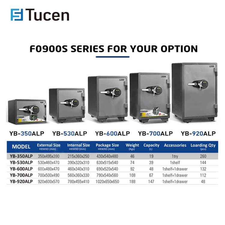 Tucen  FP0403E High Quality Safe Box Fireproof Booil Fire Resistent Safe For Home
